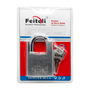 Candado de hierro sólido, 60mm gancho medio reforzado con metal, seguridad alta, anti corrosión + juego de llaves / bf2-60 / bf260 / bf5-60mm