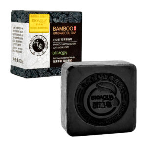 1pza Jabón pequeño cuadrado con carbón de bambú para el cuidado de la piel, variedad de usos / bamboo / bioaqua / c539