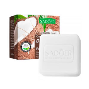 1pza Jabón cuadrado pequeño con extracto de coco para el cuidado y tratamiento de la piel, variedad de usos / sadoer / organic coconut