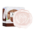 1pza Jabón dérmico en forma de rosa, con fragancia de coco y bolsita de malla, variedad de funciones / sadoer / natural plant oils