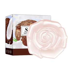 1pza Jabón dérmico en forma de rosa, con fragancia de coco y bolsita de malla, variedad de funciones / sadoer / natural plant oils