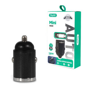 Plug cargador buytiti con puerto usb-tipoc para auto + cable de 100cm usb-tipo c