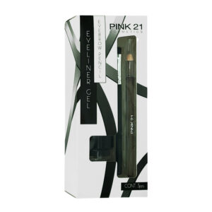 Set cosmético con frasco de gel delineador para ojos con brocha aplicadora + lápiz para ceja / cs2455 / eyeliner gel / eyebrow pencil / pink 21