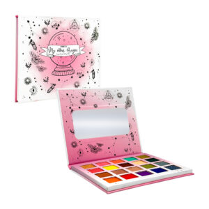 Paleta de sombras para ojos, compacto, con 20 tonos diferentes en mate y efecto glitter + espejo, variedad de tonos / cs2556 / my own magic / magical eyeshadow palette / pink 21