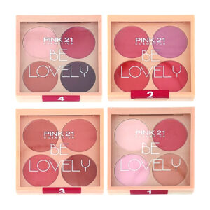 Estuche cuadrado con paleta de 4 rubores en diferentes tonos, 8g, variedad de tonos / cs2814 / be lovely / pink 21