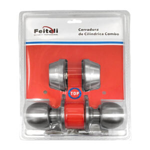 Combo de cerradura perilla y cerradura con doble entrada de llave, seguridad media  / cerradura de cilindrica combo / d102-587ss-et / d102-587ss / d102-5871ss
