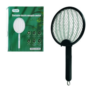 Raqueta matamosquitos eléctrica plegable, portátil con argolla, colores surtidos