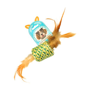 Juguete pequeño para gato, plumas e hilo, variedad de colores / e-3353615