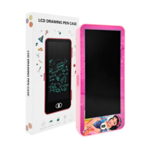 Estuche lapicera rectangular con pantalla lcd para dibujo, variedad de colores
