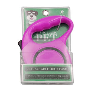 1pza Correa enrollable tipo flexómetro, retráctil, con cuerpo de plástico, gancho metálico y medida de 5m, variedad de colores / fp-65 / for pet