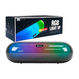 Bocina brodu ovalada, diseño compacto, recargable con conexión bluetooth, usb,tf, auxiliar, radio fm, luz rgb, variedad de colores / bts-1952 / rgb light up / brodu