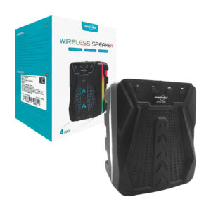 Bocina bluetooth de 4 pulgadas, cuadrada diseño compacto, luz rgb, entrada usb, tf, auxiliar, radio fm / bocina great nice / gts-2081