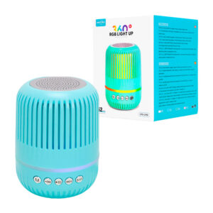 Bocina pequeña cilíndrica con luz rgb, conexión bluetooth, tf, usb, recargable, sonido 360, variedad de colores / gts-2150 / bocina great nic