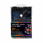 Paquete con 24 plumas tipo plumones de colores con punta de 0.4mm / fineliner color pen 24 colors
