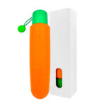 Paraguas - sombrilla de bolsillo en color liso con estuche en forma de zanahoria o elote + correa / hy921 / hy922