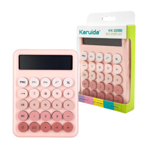 Calculadora básica karuida apagado automático, teclas redondas mecánicas en color liso degradado, pantalla amplia, variedad de colores / kk-2288 / kk2288 / karuida big display