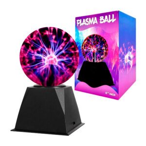 1pza Lámpara decorativa redonda de plasma, con base de plástico triangular y medida de 4 pulgadas, variedad de usos / plasma ball / kl-170