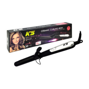 Rizadora ks de ceramica para rizos profesionales, cable 360 / ks-2028