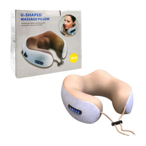 Almohada masajeadora bicolor de viaje para el cuello, con dos modos, recargable y luz, 3.7w, variedad de colores / zx-2002 / ks-65 / u-shaped massage pillow