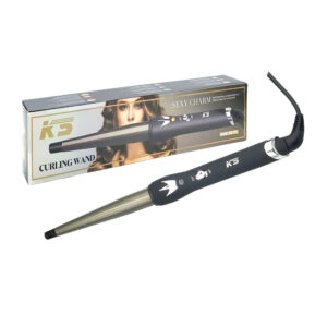 Ferro rizador con 2 temperaturas, placa de acero, cable 360°