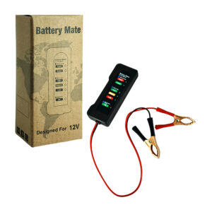 Probador / analizador de batería con pinzas para coche o motocicleta, 12v / battery mate / lu1329