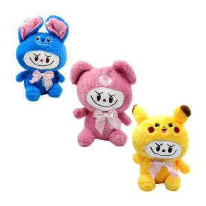 Peluche afelpado de labubu 26cm con disfraz de personajes animados, variedad