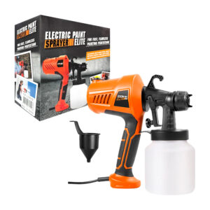 Pistola eléctrica de pintura con medidas y bocas intercambiables, usos varios