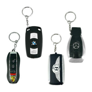 Mechero encendedor rellenable con forma de llave de auto + lámpara, variedad de modelos / lu9248