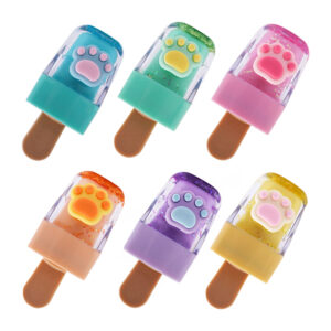 1pza Marcatextos fluorescente con forma de paleta, líquido brillante y figura de garrita, variedad de colores / md-292-3