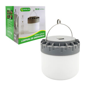 Lámpara led 36w emergencia, 2400lm, recargable, 3 modos y asa / em22w36