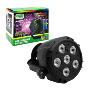 Lámpara pequeña rgb 5w para escenario con bocina bluetooth y control remoto