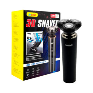 Máquina rasuradora andowl con 3 cabezales intercambiables para afeitar la barba / 3d shaver / q-e300