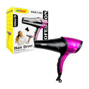 Secadora profesional andowl con cabezal intercambiable y 2 niveles de temperatura / hair dryer / q-f660
