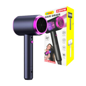 Secadora profesional andowl con luces, gran volumen de aire y cabezal intercambiable, 2200w / hair drier / q-m068