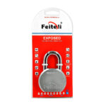 Candado de 65mm de acero inoxidable de gancho corto, nivel de seguridad alto, anticorrosión, resistente a corte, golpes o taladro + juego de llaves / r930.65 / r930.65mm