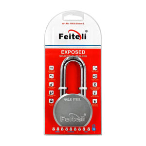 Candado de 65mm de acero inoxidable de gancho alto, nivel de seguridad máximo, resistente a corrosión, corte o golpes + juego de llaves / r930.65mm-l / r930.65l