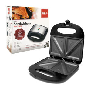 Sandwichera eléctrica rca con plancha antiadherente, luces indicadoras y temperatura autoajustable, 750w / rc-sw1