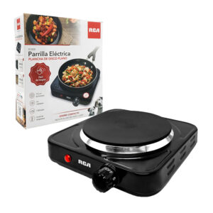 Parrilla eléctrica rca con plancha de disco plano, 5 niveles de temperatura y luz indicadora, 1000w / rc1000n
