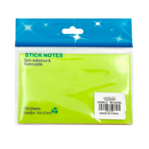 Paquete de post it - notas adhesivas rectangulares, lisas de 76x127mm, 100 post it, variedad de tonos / stick notes titiko / sb-1005bl