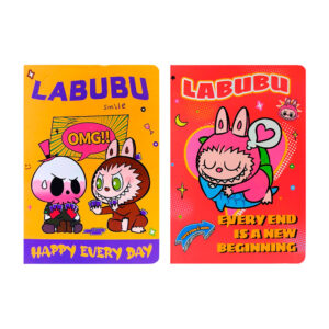 Libreta de pasta dura con listón separador y estampado de labubu, variedad de modelos / sh-l25802