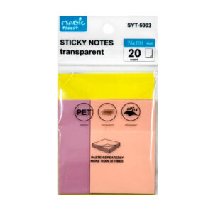 Paquete 3 blocks de notas adhesivas post it transparentes de 20 hojas cada uno