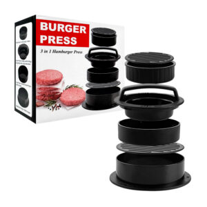 Set de 5 piezas de plástico para hamburguesas con diferentes tamaños y funciones, aplanadores y moldeadores, variedad de usos / burger press / v2-099