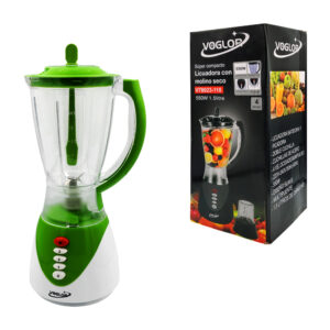 Licuadora eléctrica de plástico voglor con capacidad de 1.5 litros, 550w y 4 velocidades + molinillo / v78023-110