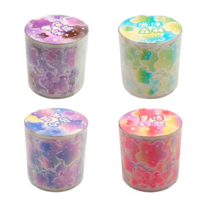 Cinta de stickers decorativos, con forma de estrellas en variedad de colores