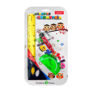 Juego de geometria flexible con 6 piezas, colores surtidos / yc3030