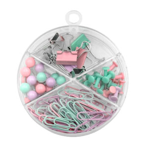 Estuche transparente accesorios de papeleria, variedad de colores / yong-181-2