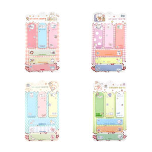 1pza post it alargados con estampados de conejos kawaii, variedad de modelos