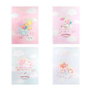 Cuaderno cosido con estampado de unicornio zodiacal, variedad de colores
