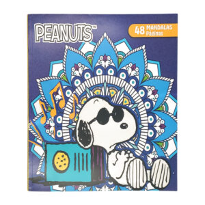 Libro para colorear pequeño con 48 páginas de mandalas con diseño de snoopy