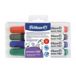Paquete con 4 marcadores recargables pelikan para pizarrón blanco, surtido